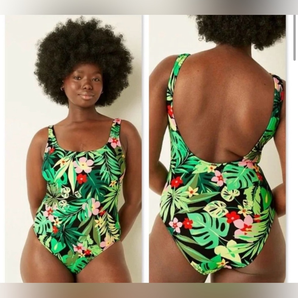 Victoria's Secret‎ Pink Tropical One Piece Swimsuit Size M - Picture 3 of 6